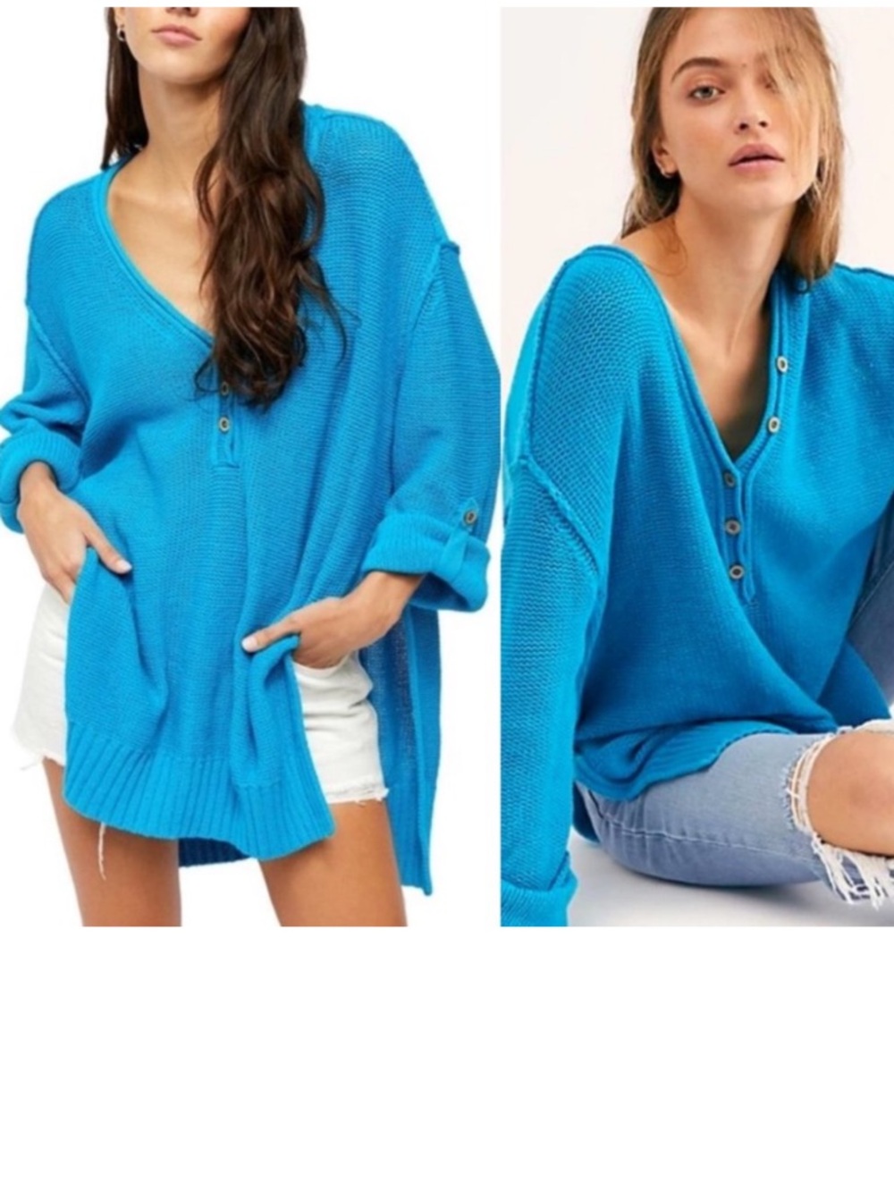 Free People We The Free Firefly Surf blue Beach Dress Small